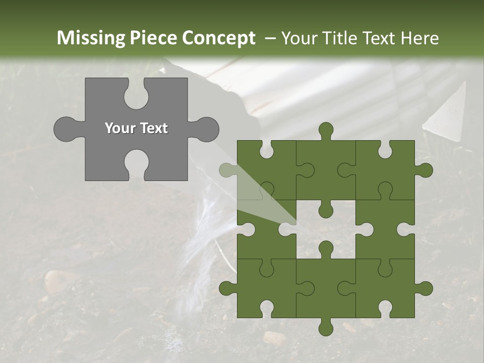 Rain Gutter Draining Water Away From A Residence PowerPoint Template