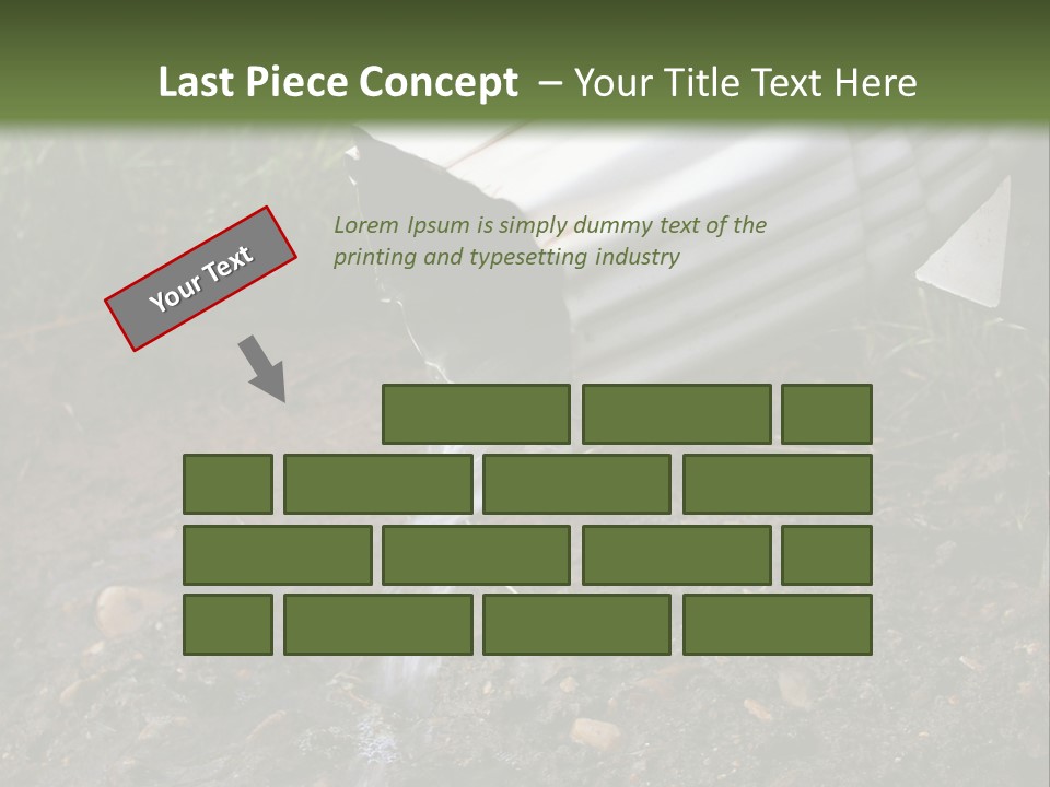 Rain Gutter Draining Water Away From A Residence PowerPoint Template