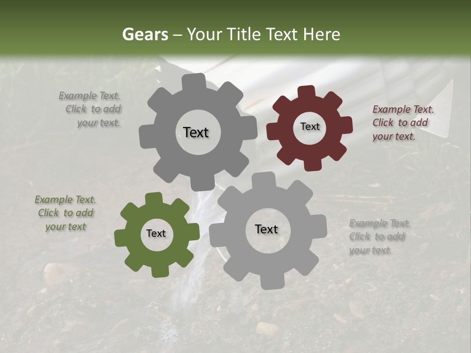 Rain Gutter Draining Water Away From A Residence PowerPoint Template