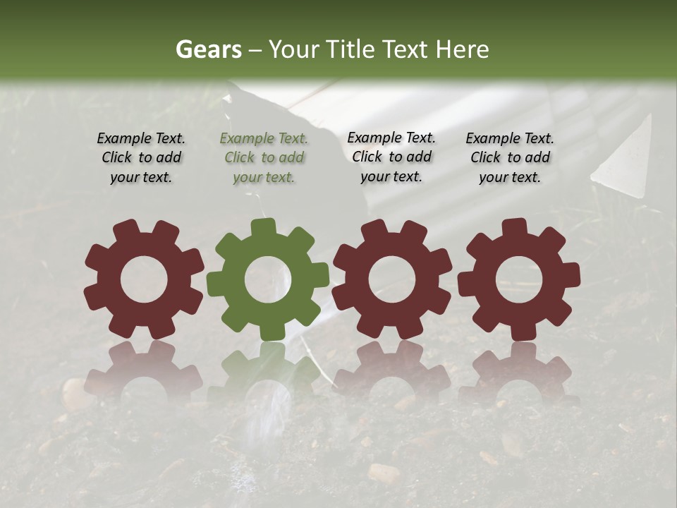 Rain Gutter Draining Water Away From A Residence PowerPoint Template