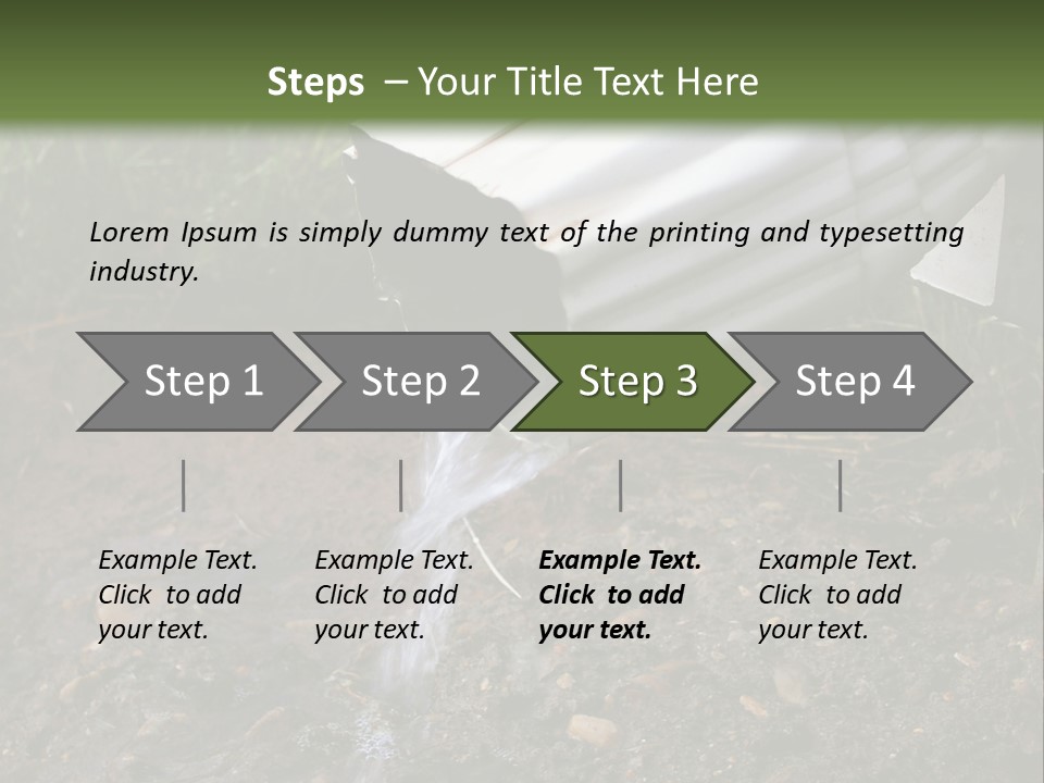 Rain Gutter Draining Water Away From A Residence PowerPoint Template