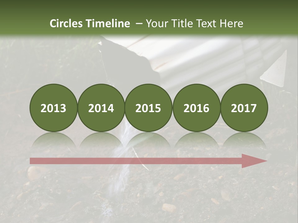 Rain Gutter Draining Water Away From A Residence PowerPoint Template