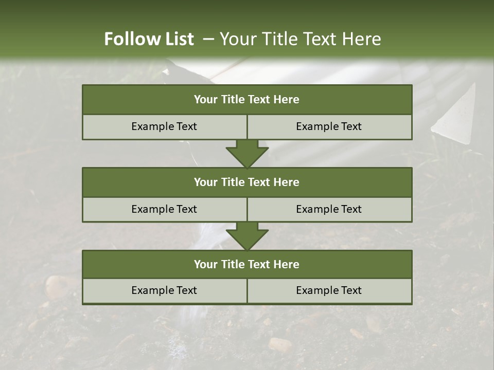 Rain Gutter Draining Water Away From A Residence PowerPoint Template