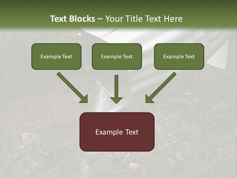 Rain Gutter Draining Water Away From A Residence PowerPoint Template