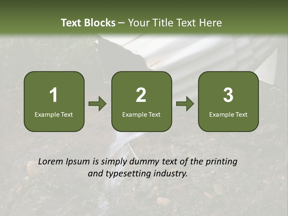 Rain Gutter Draining Water Away From A Residence PowerPoint Template
