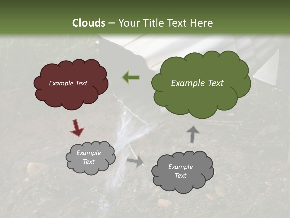 Rain Gutter Draining Water Away From A Residence PowerPoint Template