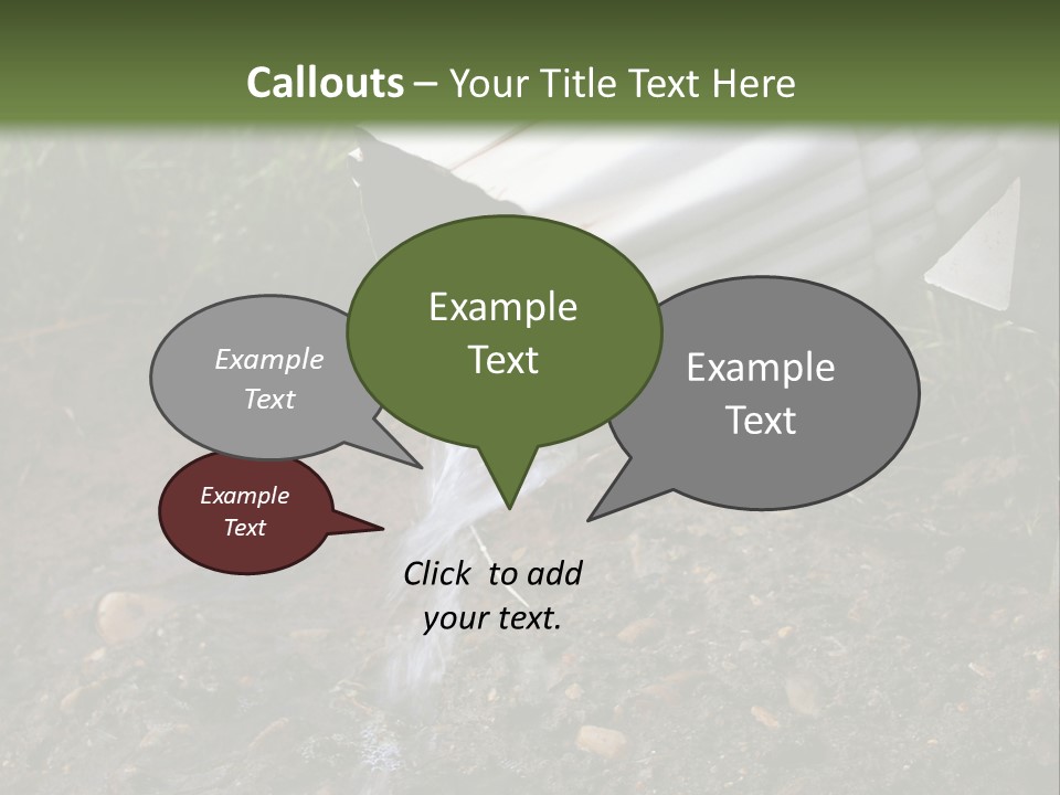 Rain Gutter Draining Water Away From A Residence PowerPoint Template