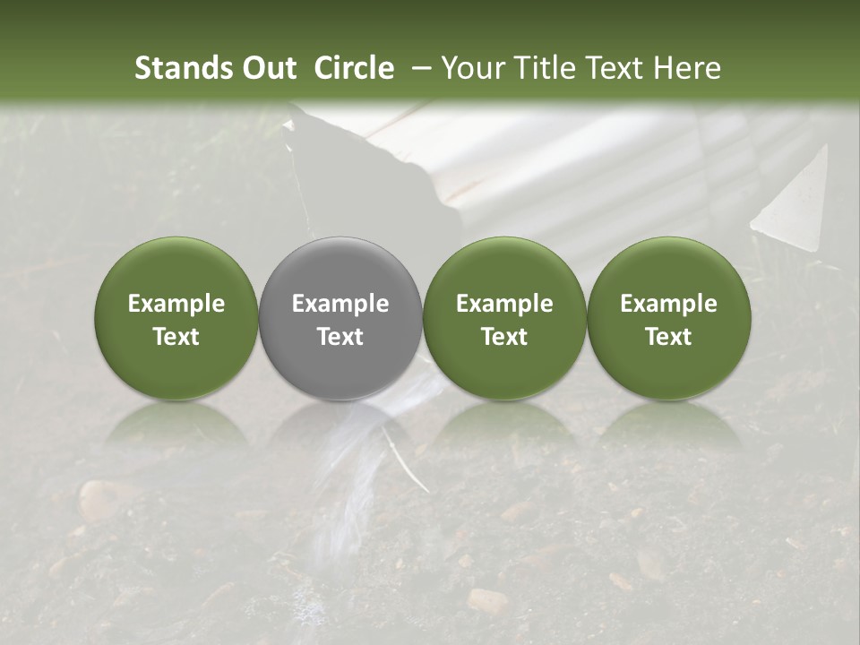 Rain Gutter Draining Water Away From A Residence PowerPoint Template