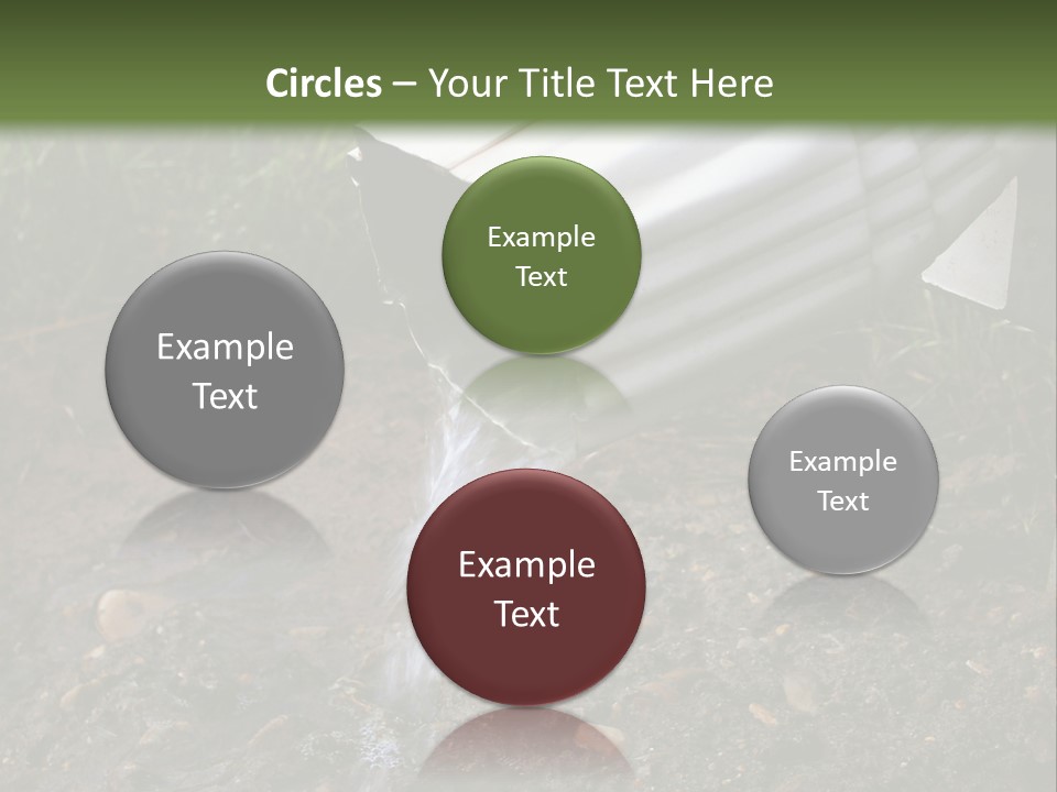 Rain Gutter Draining Water Away From A Residence PowerPoint Template