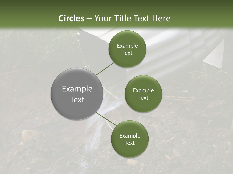 Rain Gutter Draining Water Away From A Residence PowerPoint Template