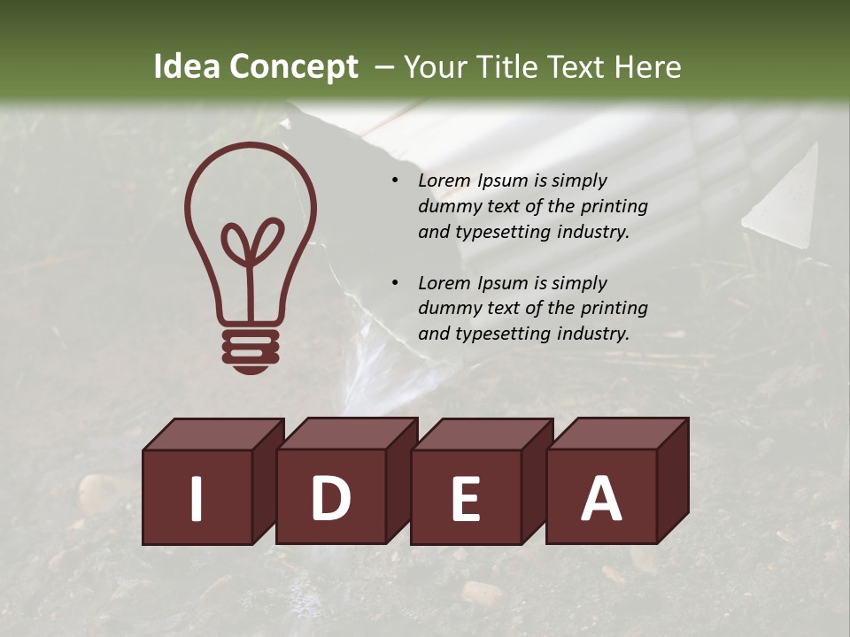 Rain Gutter Draining Water Away From A Residence PowerPoint Template