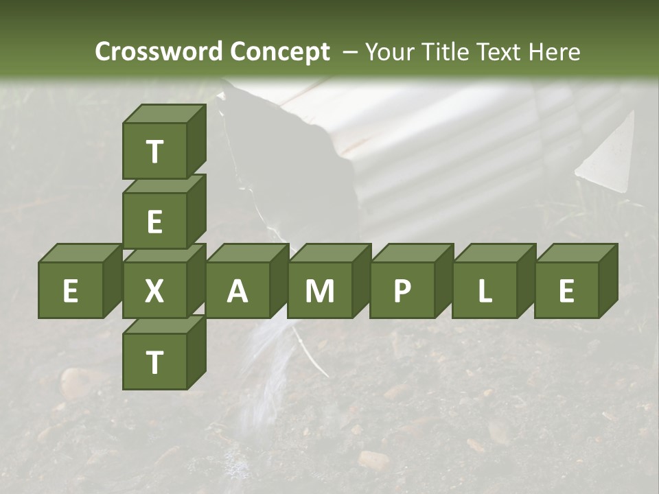 Rain Gutter Draining Water Away From A Residence PowerPoint Template