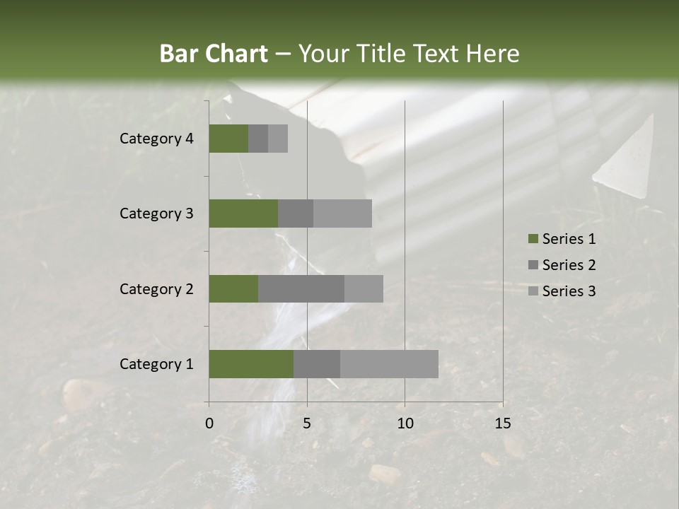 Rain Gutter Draining Water Away From A Residence PowerPoint Template