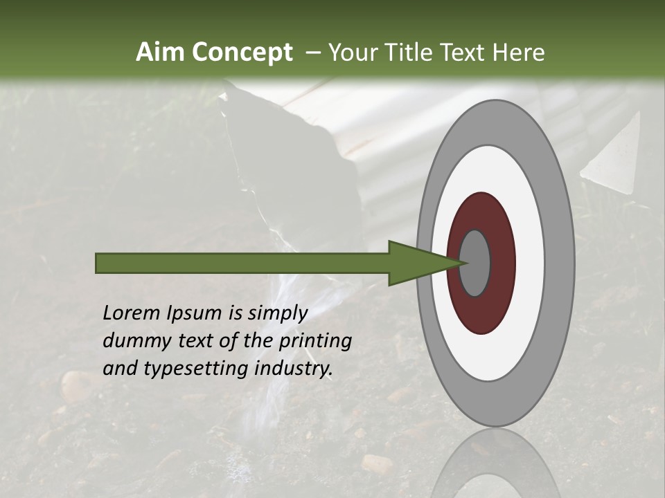 Rain Gutter Draining Water Away From A Residence PowerPoint Template