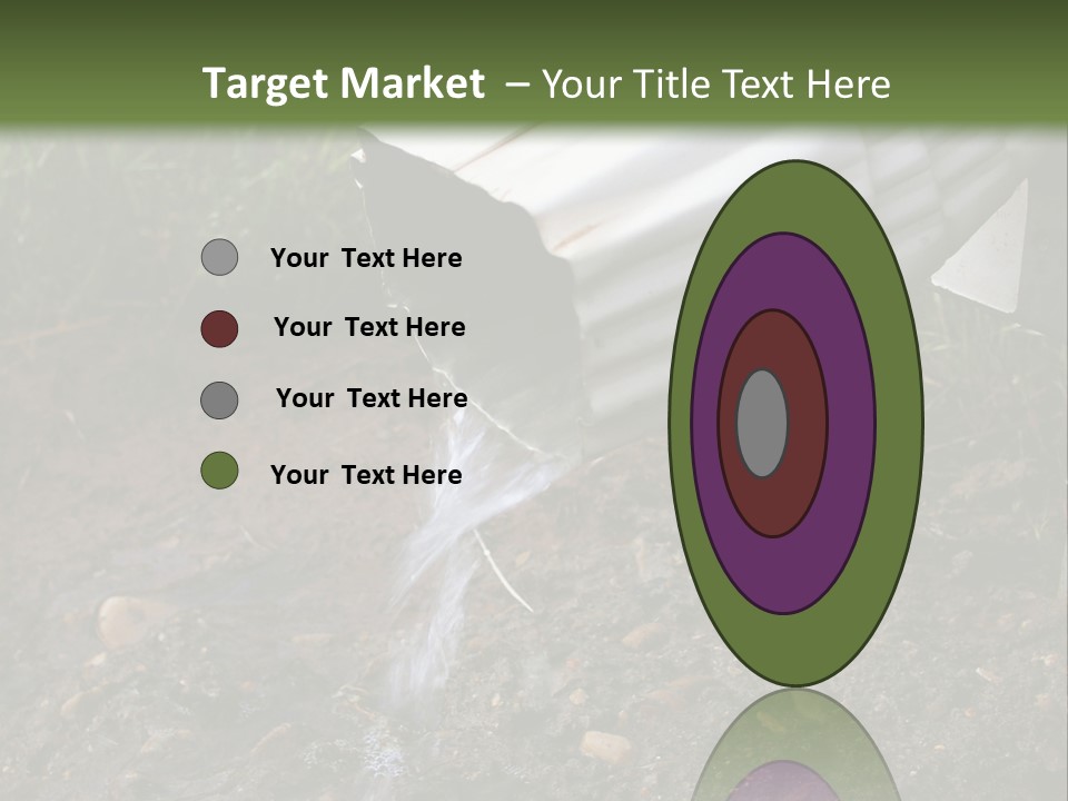 Rain Gutter Draining Water Away From A Residence PowerPoint Template