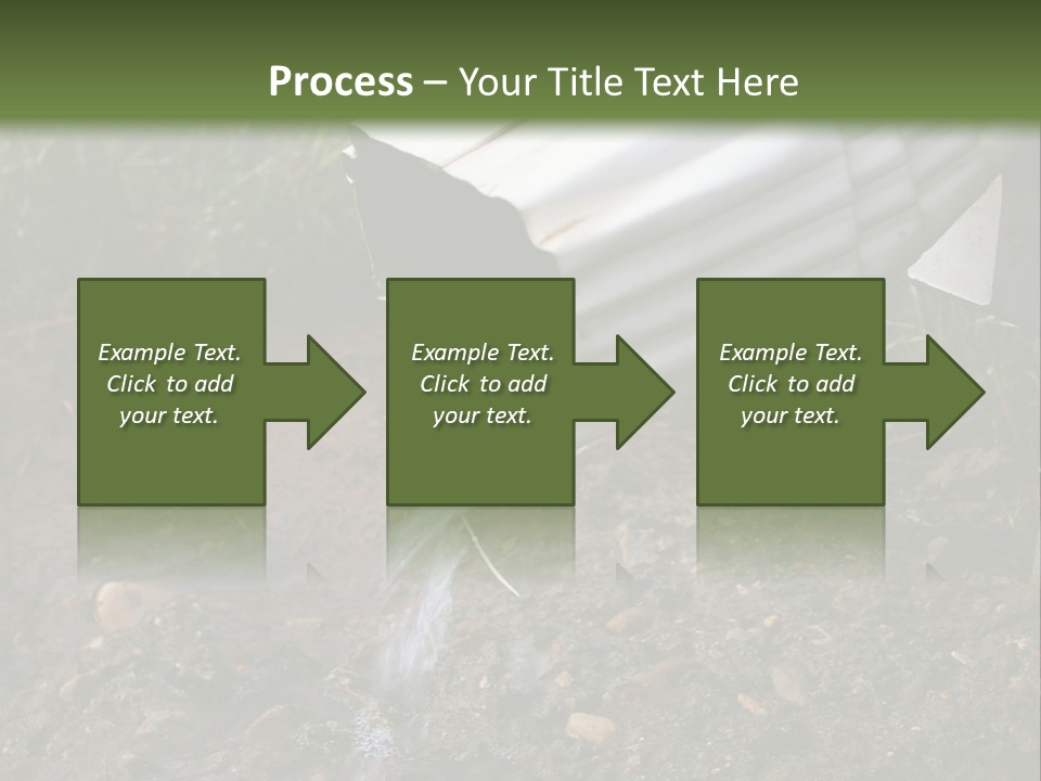 Rain Gutter Draining Water Away From A Residence PowerPoint Template