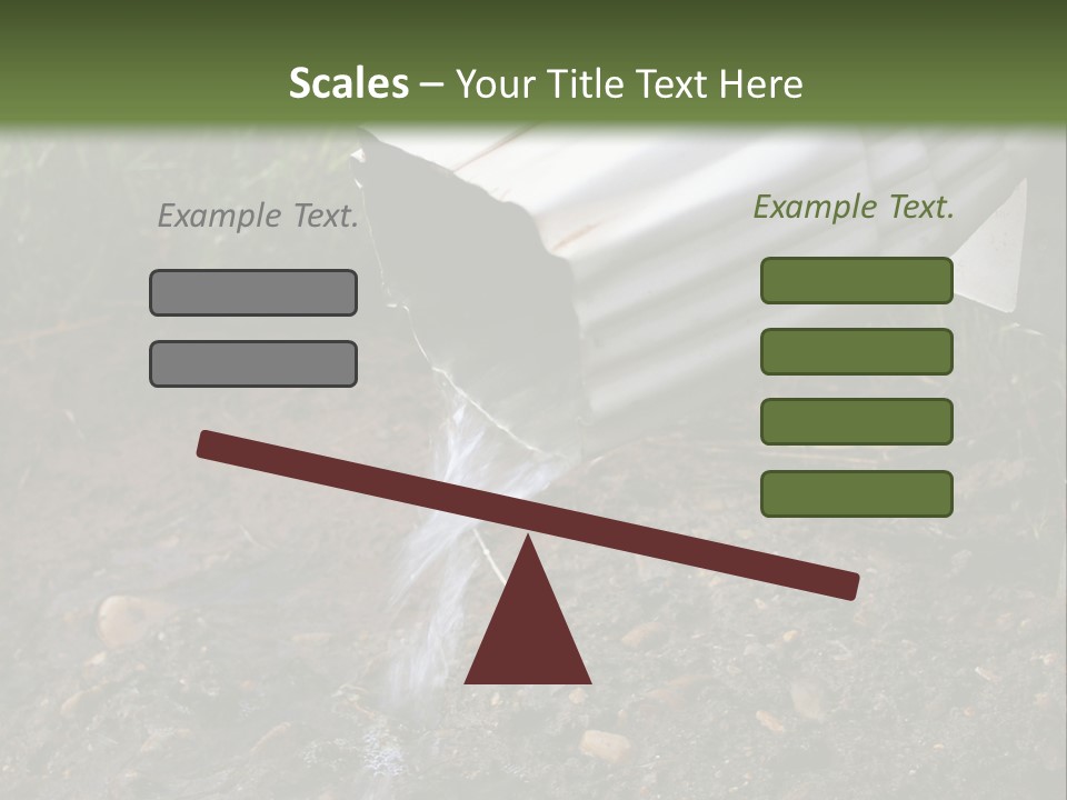 Rain Gutter Draining Water Away From A Residence PowerPoint Template