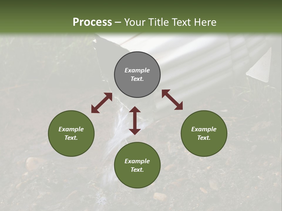 Rain Gutter Draining Water Away From A Residence PowerPoint Template
