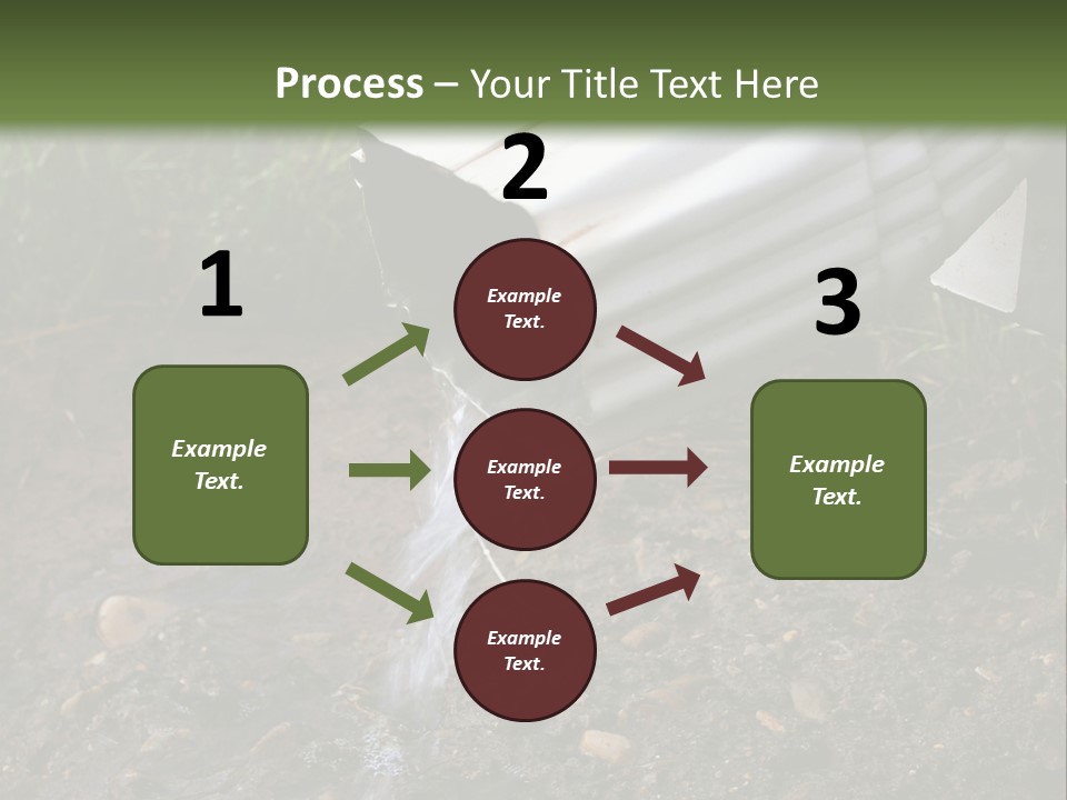 Rain Gutter Draining Water Away From A Residence PowerPoint Template