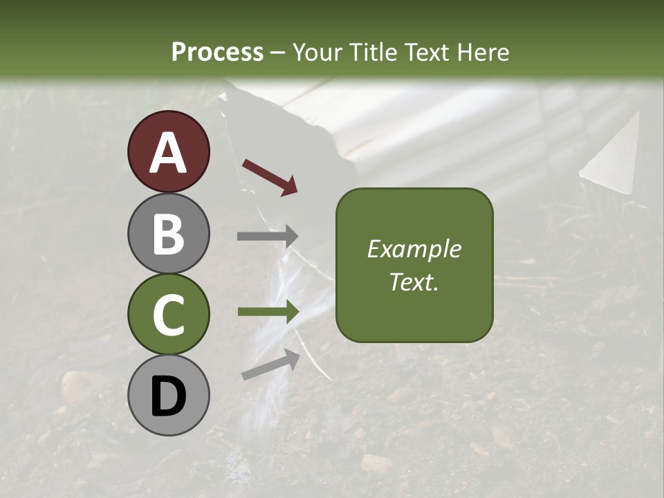 Rain Gutter Draining Water Away From A Residence PowerPoint Template