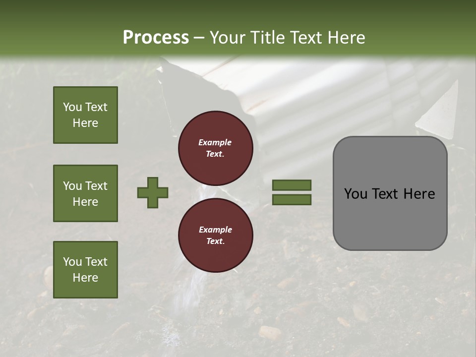 Rain Gutter Draining Water Away From A Residence PowerPoint Template