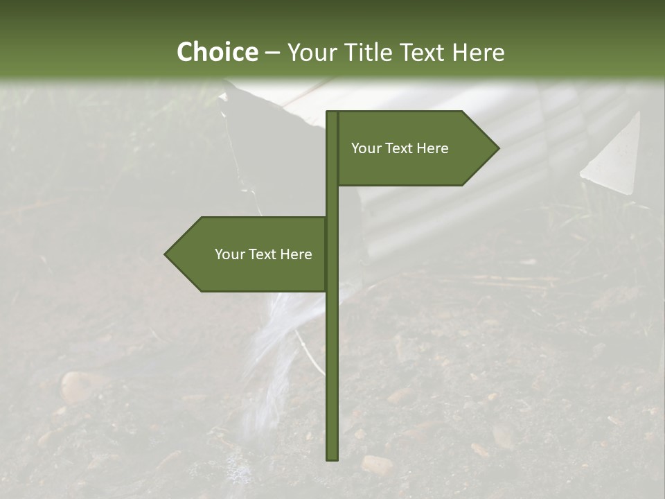 Rain Gutter Draining Water Away From A Residence PowerPoint Template