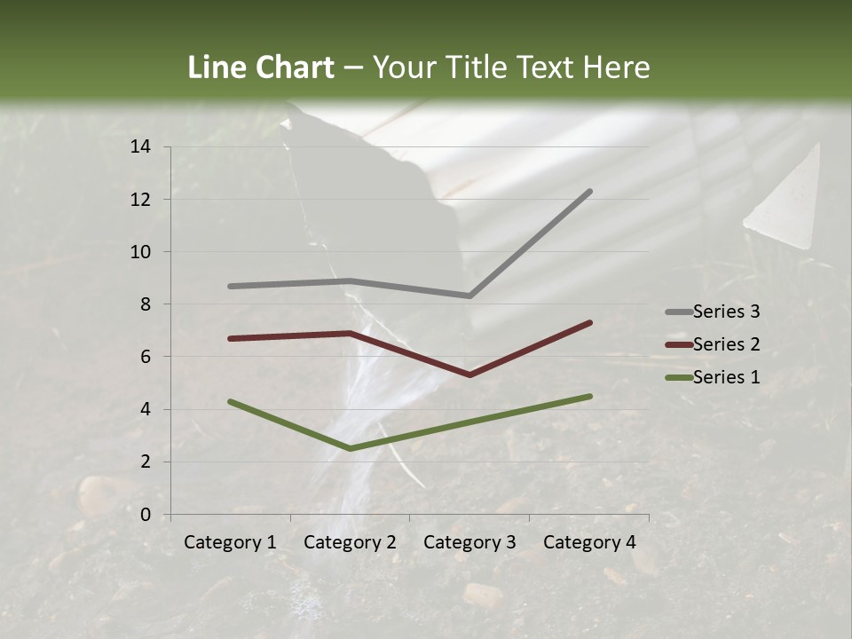 Rain Gutter Draining Water Away From A Residence PowerPoint Template