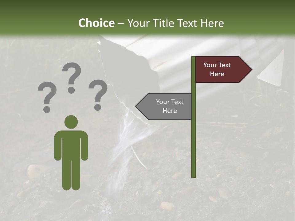 Rain Gutter Draining Water Away From A Residence PowerPoint Template