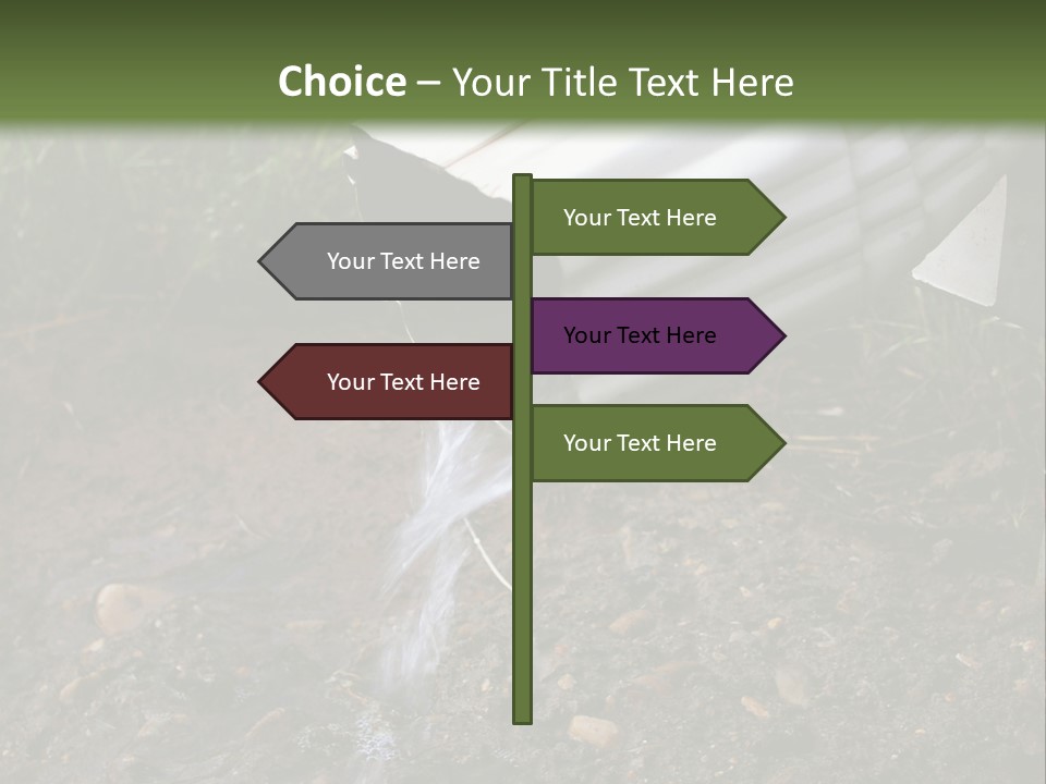 Rain Gutter Draining Water Away From A Residence PowerPoint Template