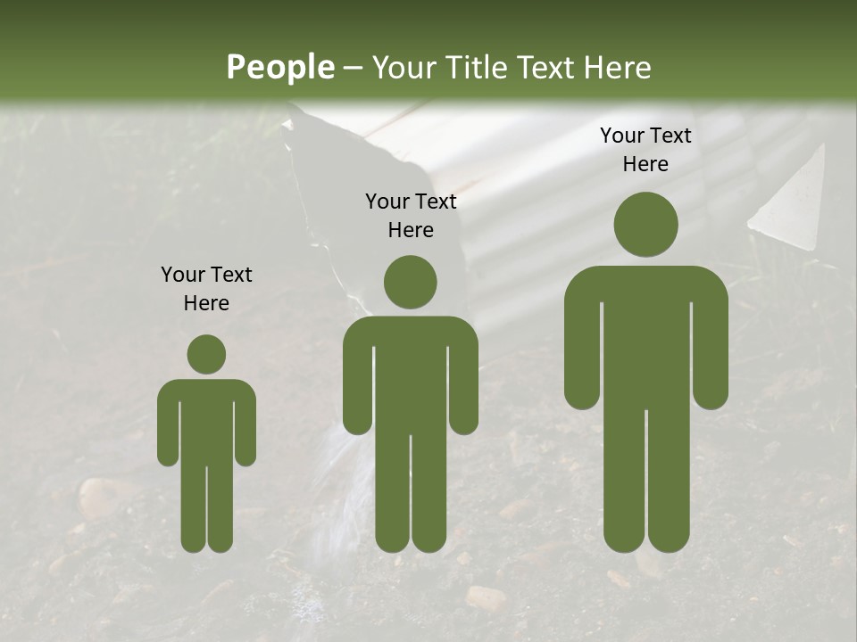 Rain Gutter Draining Water Away From A Residence PowerPoint Template