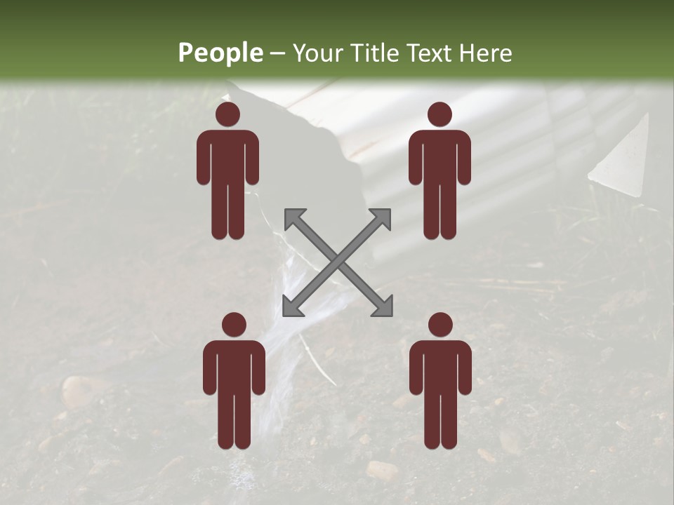 Rain Gutter Draining Water Away From A Residence PowerPoint Template