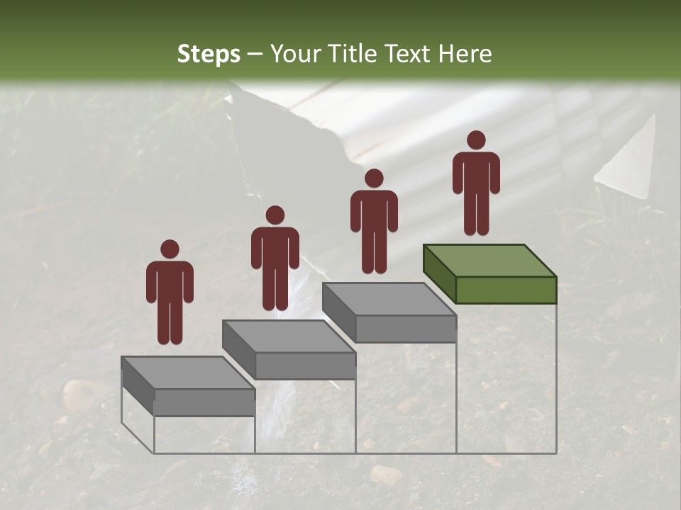 Rain Gutter Draining Water Away From A Residence PowerPoint Template