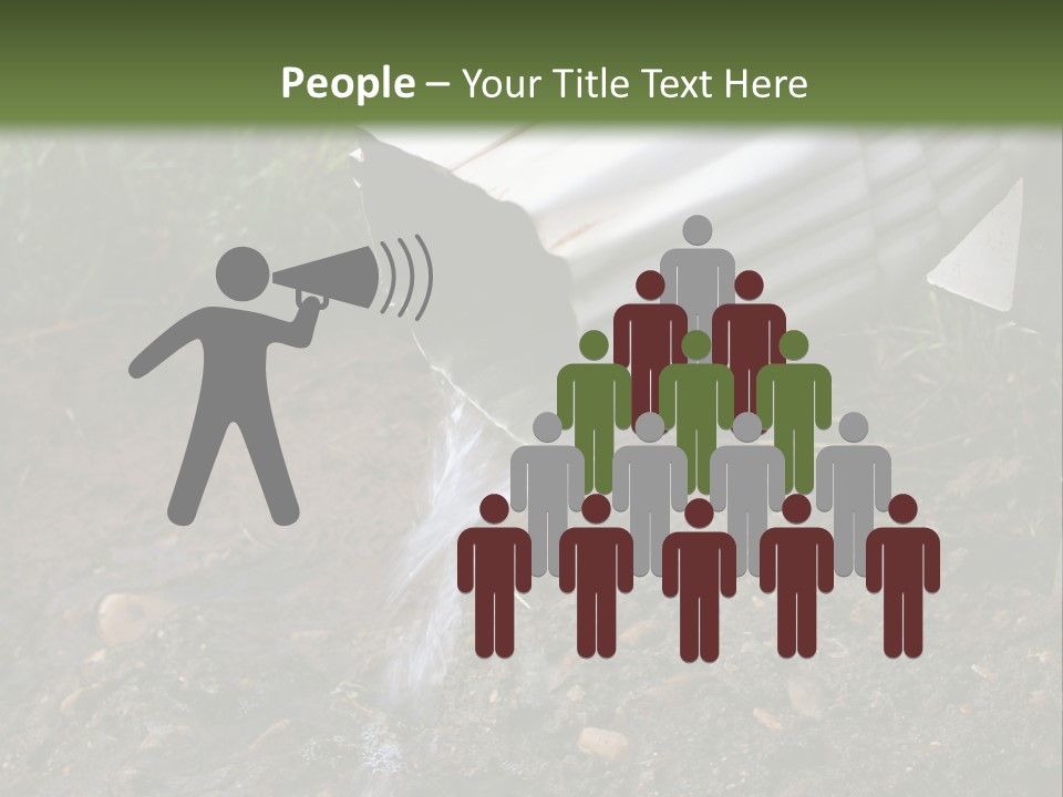 Rain Gutter Draining Water Away From A Residence PowerPoint Template