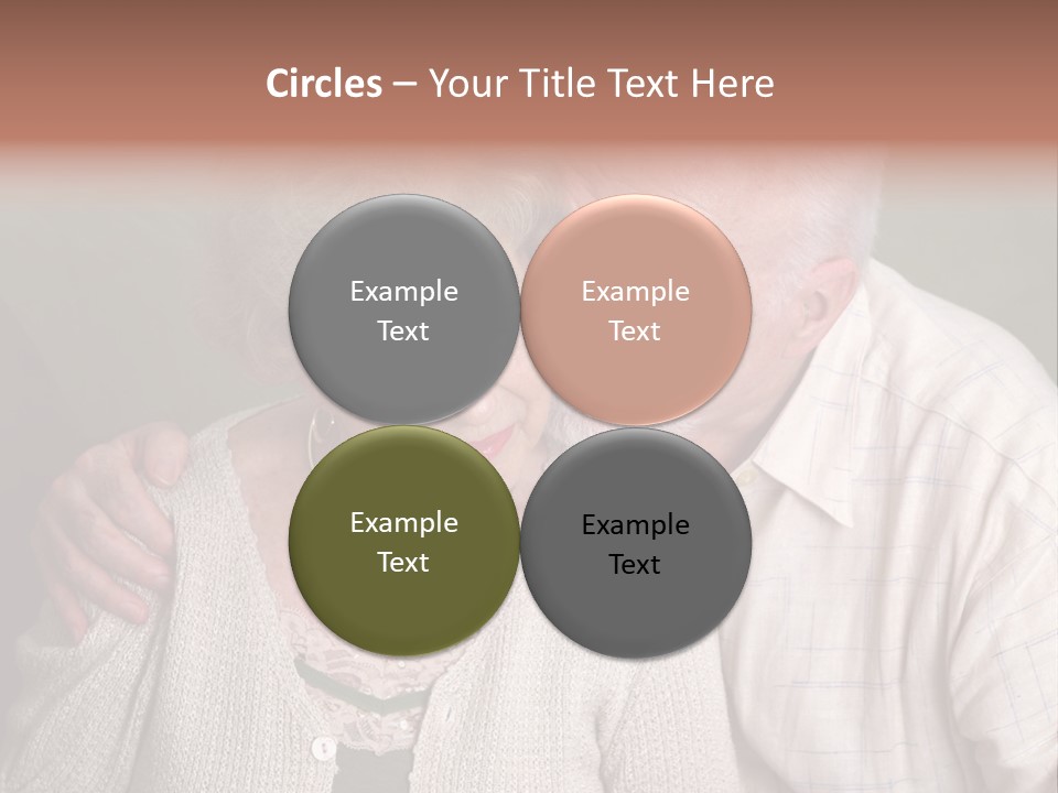 A Senior Man And Wife Deeply In Love. She Is Upset And He Is Comforting Her. PowerPoint Template