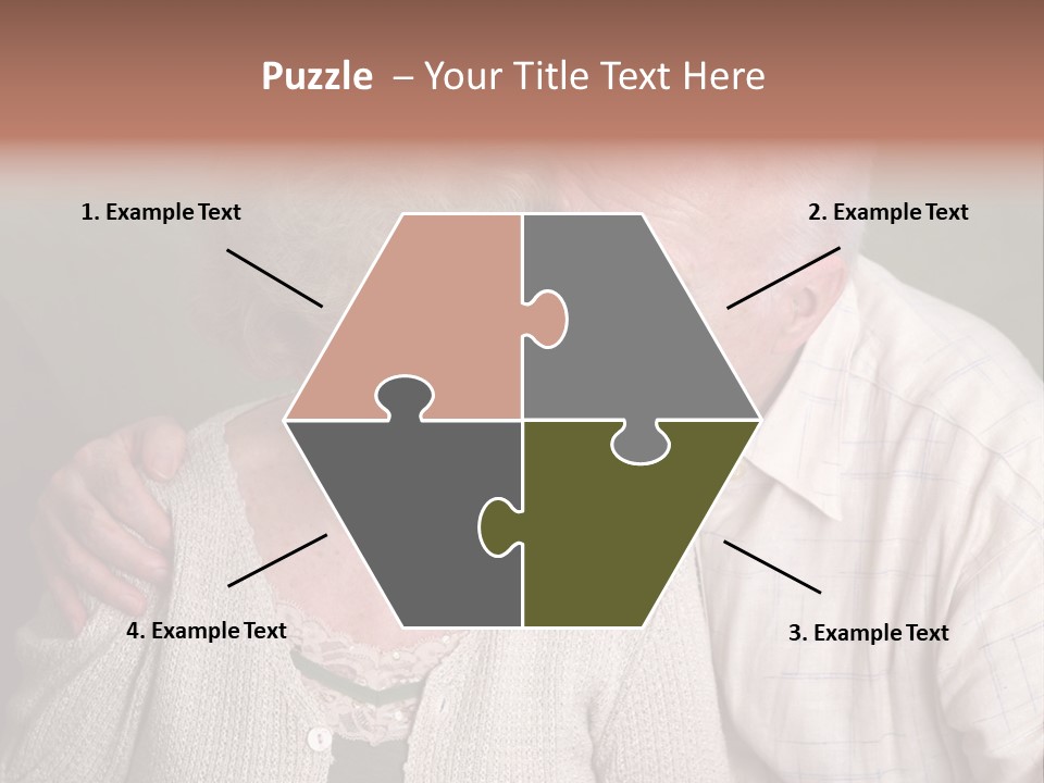 A Senior Man And Wife Deeply In Love. She Is Upset And He Is Comforting Her. PowerPoint Template