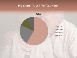 A Senior Man And Wife Deeply In Love. She Is Upset And He Is Comforting Her. PowerPoint Template