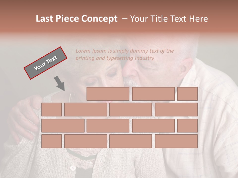 A Senior Man And Wife Deeply In Love. She Is Upset And He Is Comforting Her. PowerPoint Template