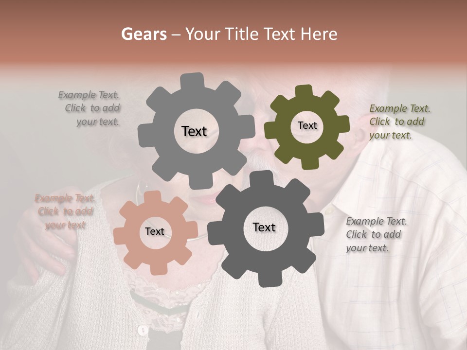 A Senior Man And Wife Deeply In Love. She Is Upset And He Is Comforting Her. PowerPoint Template