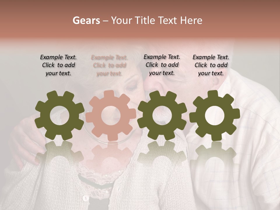 A Senior Man And Wife Deeply In Love. She Is Upset And He Is Comforting Her. PowerPoint Template