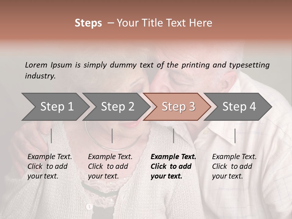 A Senior Man And Wife Deeply In Love. She Is Upset And He Is Comforting Her. PowerPoint Template