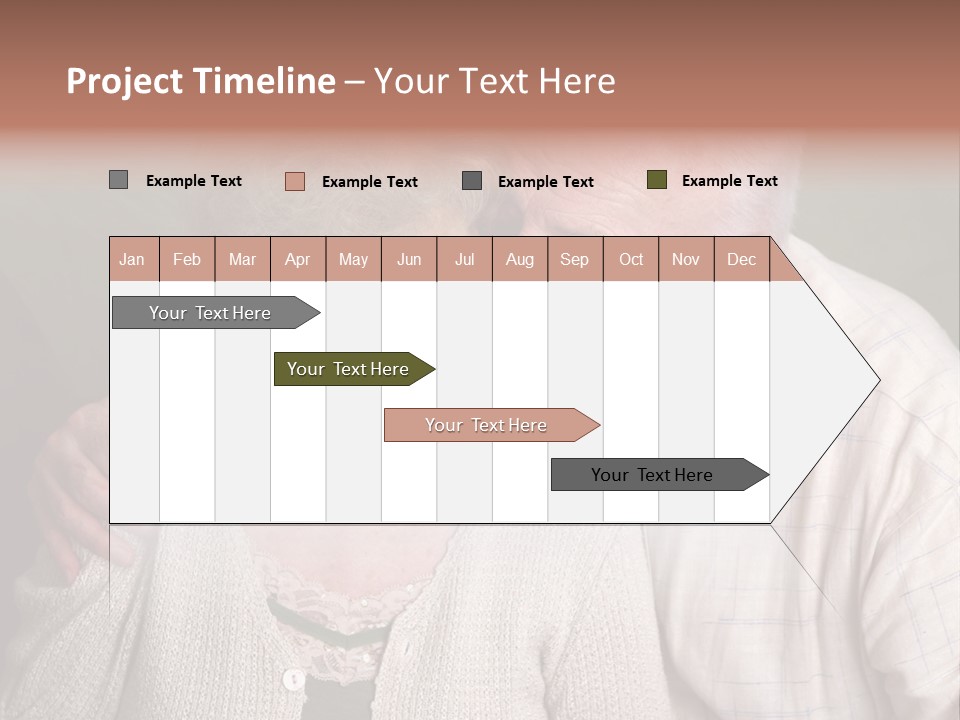 A Senior Man And Wife Deeply In Love. She Is Upset And He Is Comforting Her. PowerPoint Template