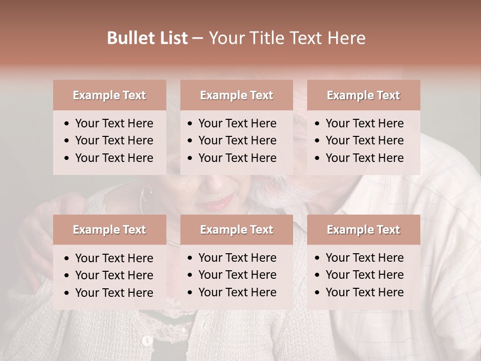 A Senior Man And Wife Deeply In Love. She Is Upset And He Is Comforting Her. PowerPoint Template