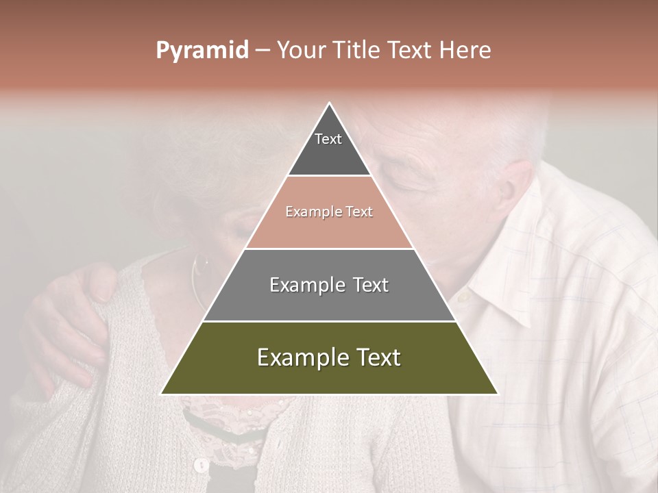 A Senior Man And Wife Deeply In Love. She Is Upset And He Is Comforting Her. PowerPoint Template