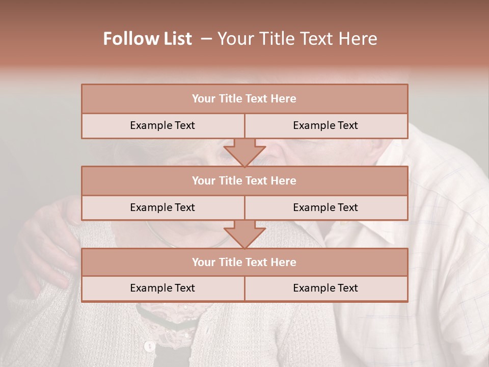 A Senior Man And Wife Deeply In Love. She Is Upset And He Is Comforting Her. PowerPoint Template