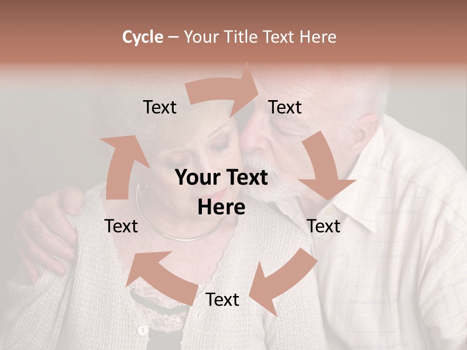 A Senior Man And Wife Deeply In Love. She Is Upset And He Is Comforting Her. PowerPoint Template