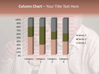 A Senior Man And Wife Deeply In Love. She Is Upset And He Is Comforting Her. PowerPoint Template