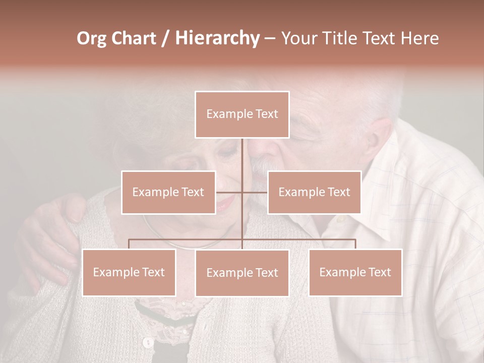 A Senior Man And Wife Deeply In Love. She Is Upset And He Is Comforting Her. PowerPoint Template