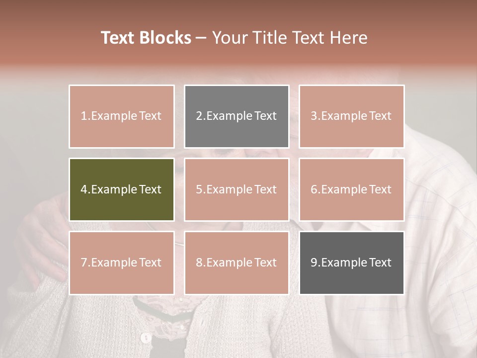 A Senior Man And Wife Deeply In Love. She Is Upset And He Is Comforting Her. PowerPoint Template