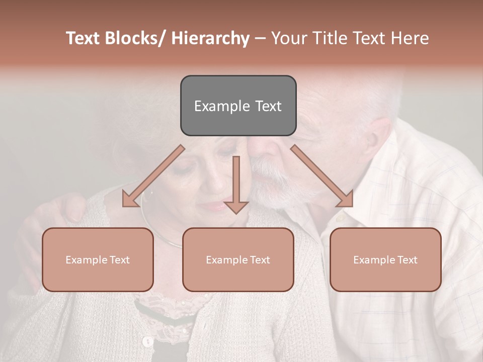 A Senior Man And Wife Deeply In Love. She Is Upset And He Is Comforting Her. PowerPoint Template