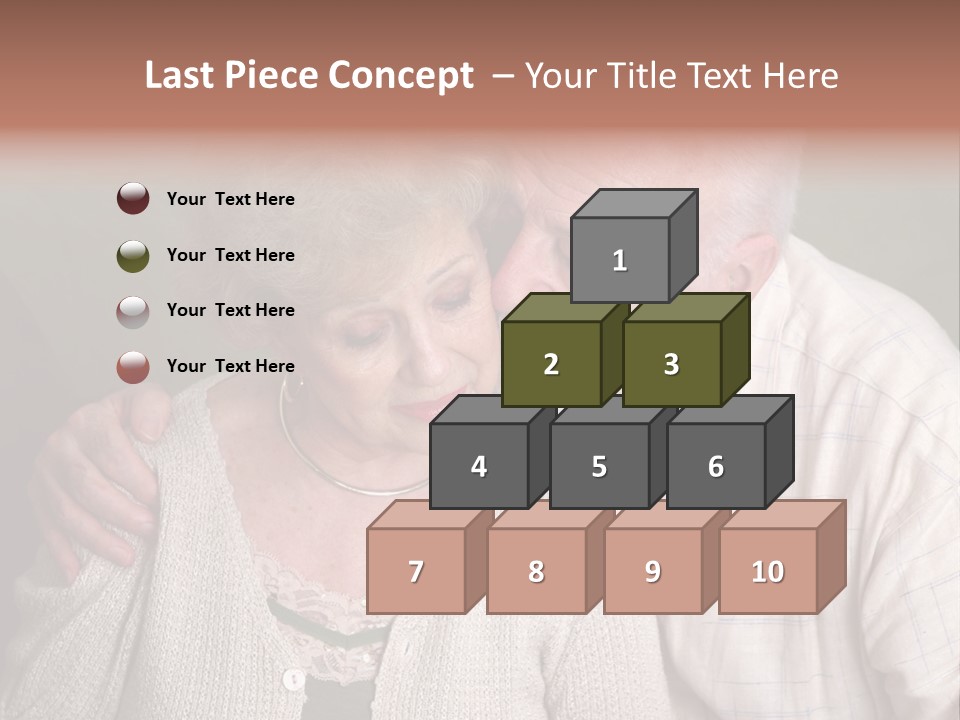 A Senior Man And Wife Deeply In Love. She Is Upset And He Is Comforting Her. PowerPoint Template